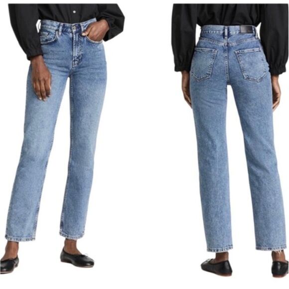 RAILS HIGH RISE THE TOPANGA STRAIGHT LEG DENIM JEANS 25 - Picture 1 of 12